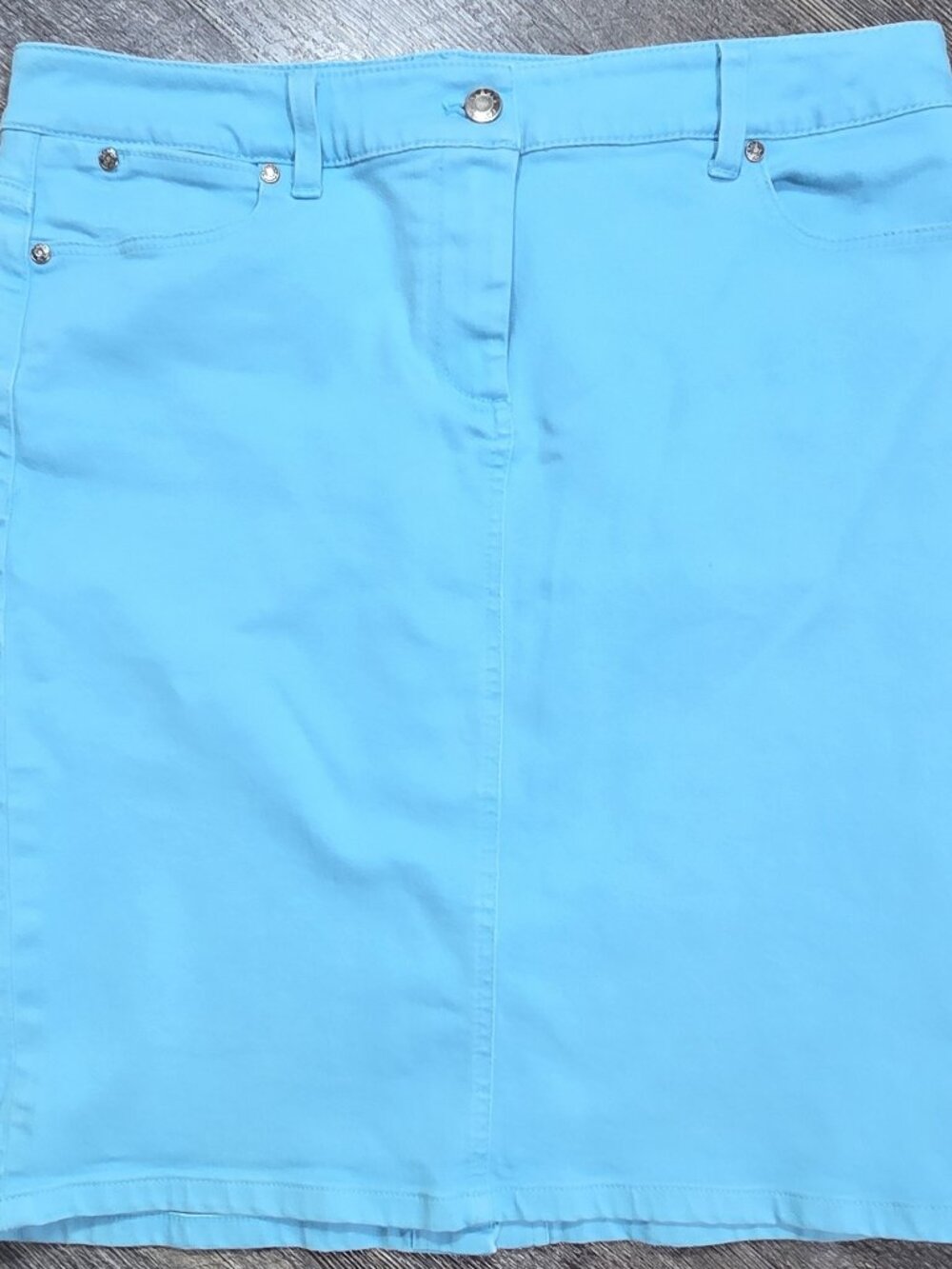Talbots Aqua Denim Skirt Size 10